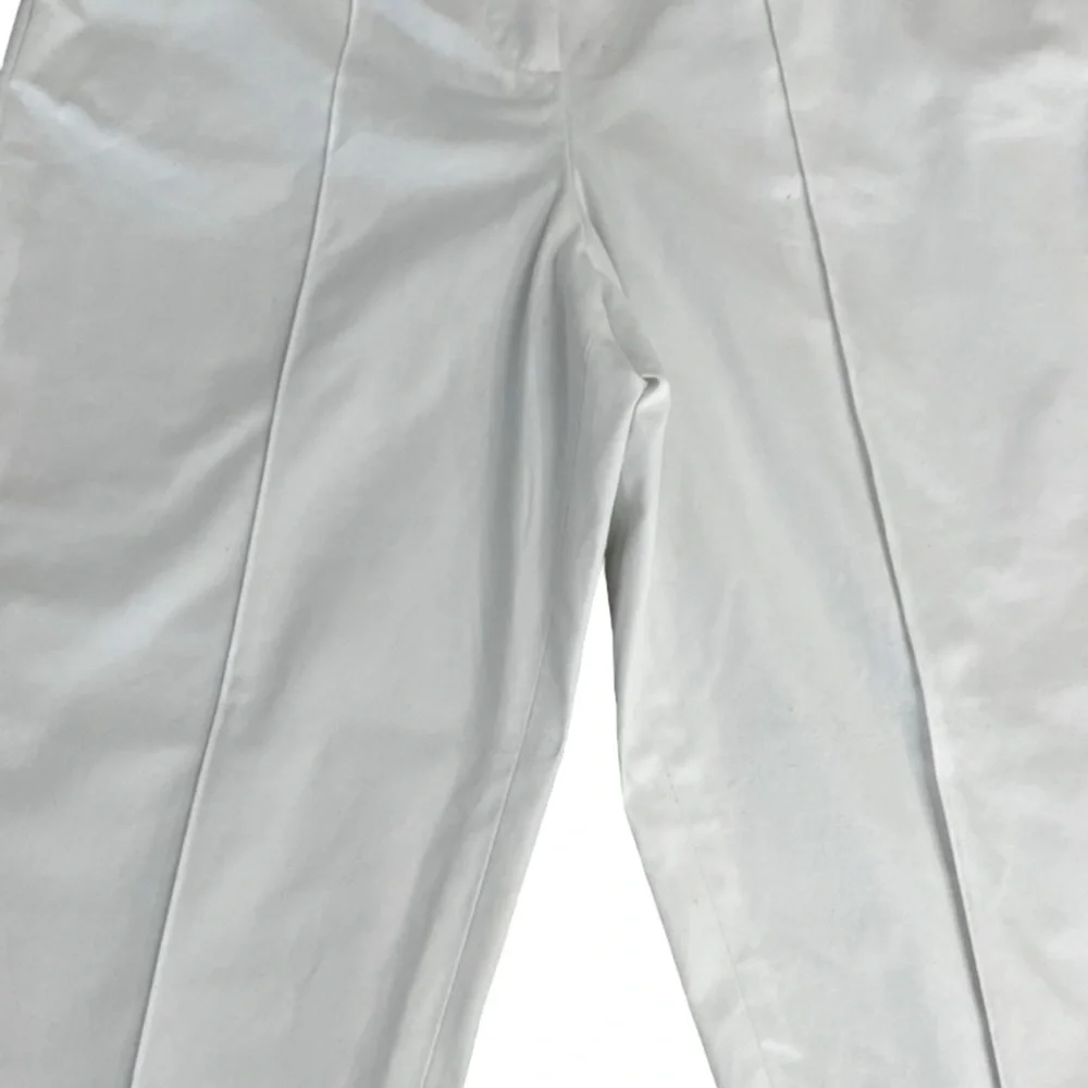 Tory Burch White Cotton Pleated Pants  Size 6  Style 1212-142932  Luxury…